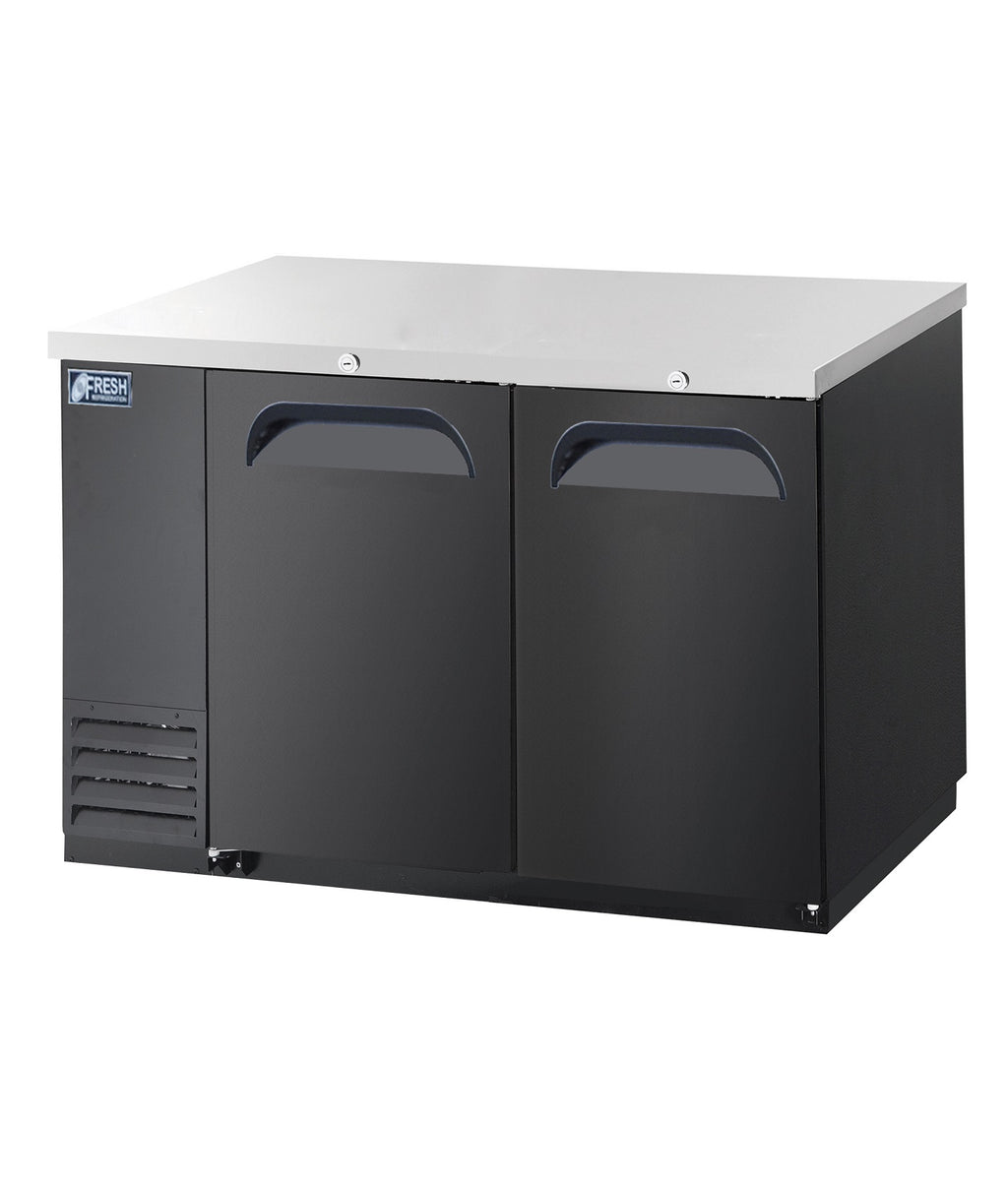 FBB-59B* SOLID DOOR BLACK BACK BAR CHILLER