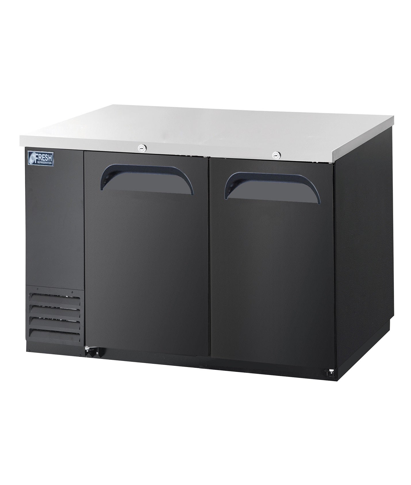 FBB-59B* SOLID DOOR BLACK BACK BAR CHILLER