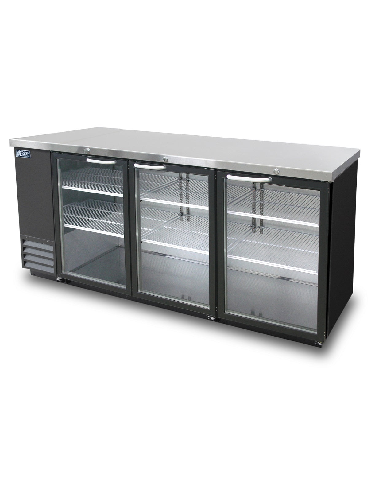 FBB-80BG* GLASS DOOR BLACK BACK BAR CHILLER