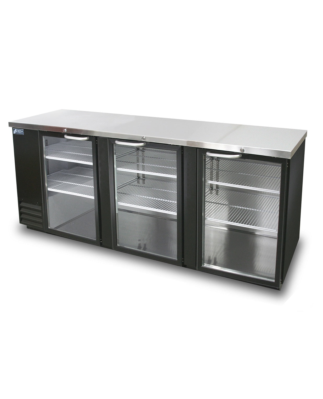 FBB-90BG* GLASS DOOR BLACK BACK BAR CHILLER