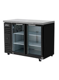 FNB-48BG GLASS DOOR BLACK BACK BAR CHILLER