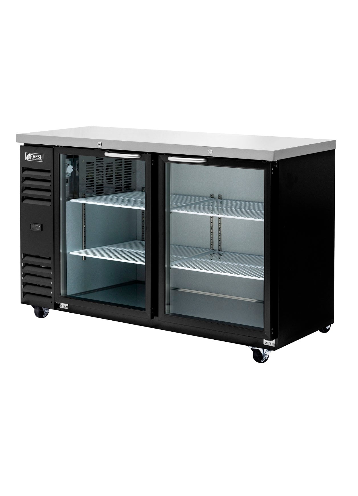 FNB-60BG GLASS DOOR BLACK BACK BAR CHILLER