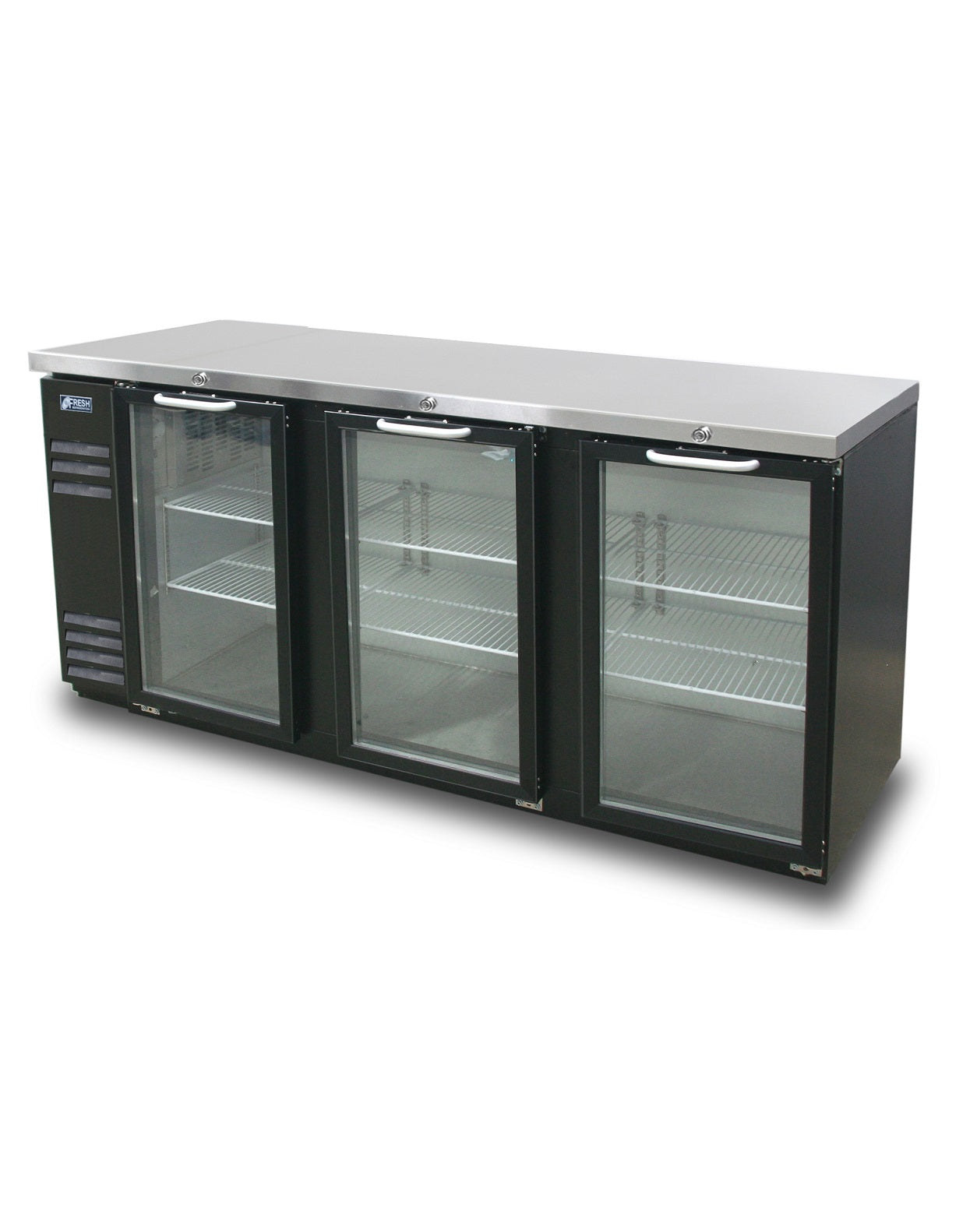 FNB-72BG GLASS DOOR BLACK BACK BAR CHILLER
