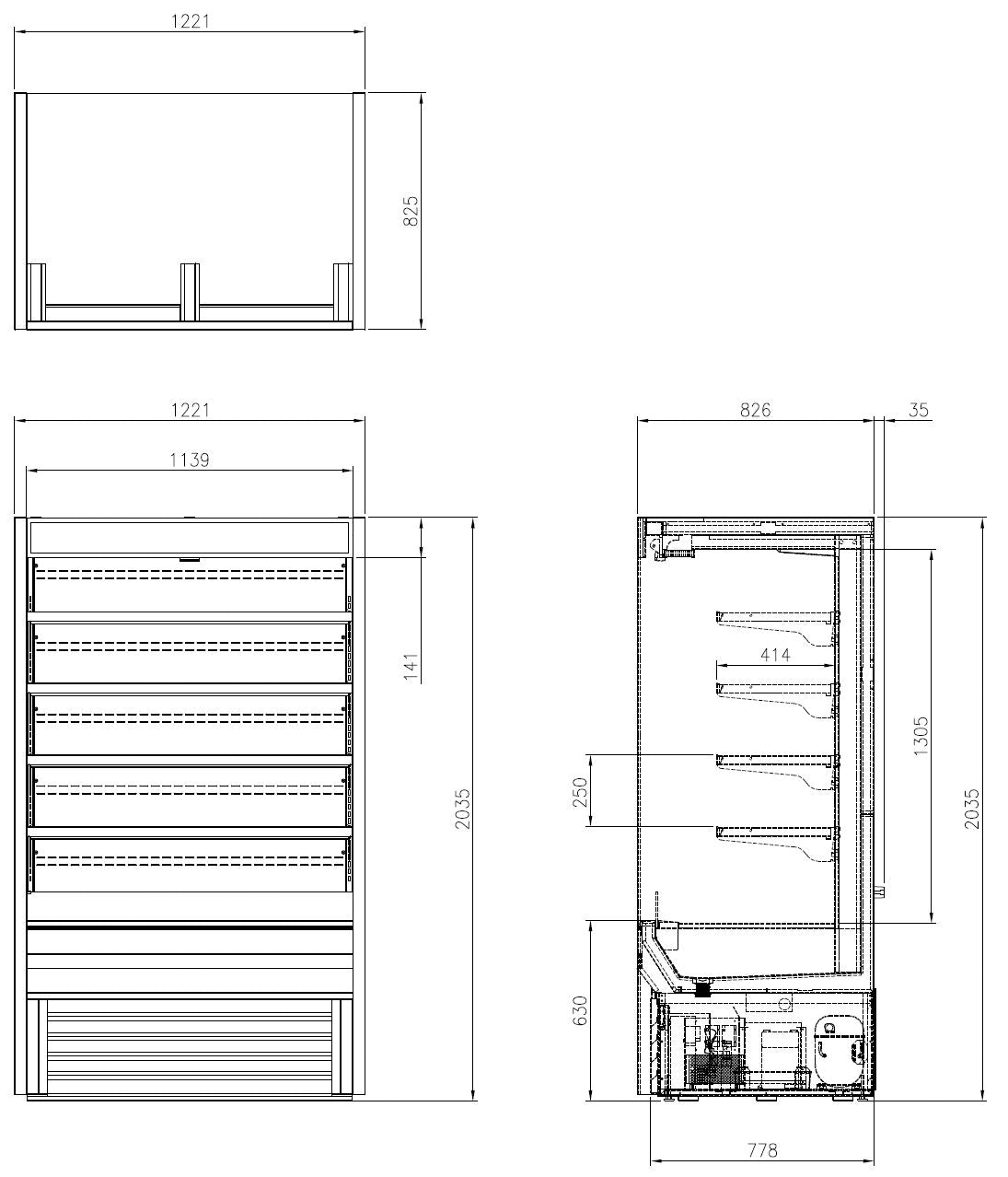 FOD-48VS FULL HIGH OPEN MULTIDECK DISPLAY FRIDGE