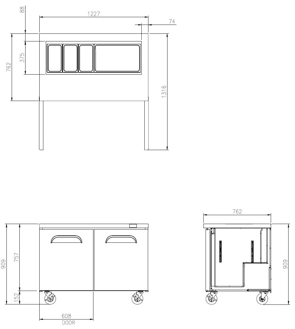 FST-48* Sliding lids over blown air well