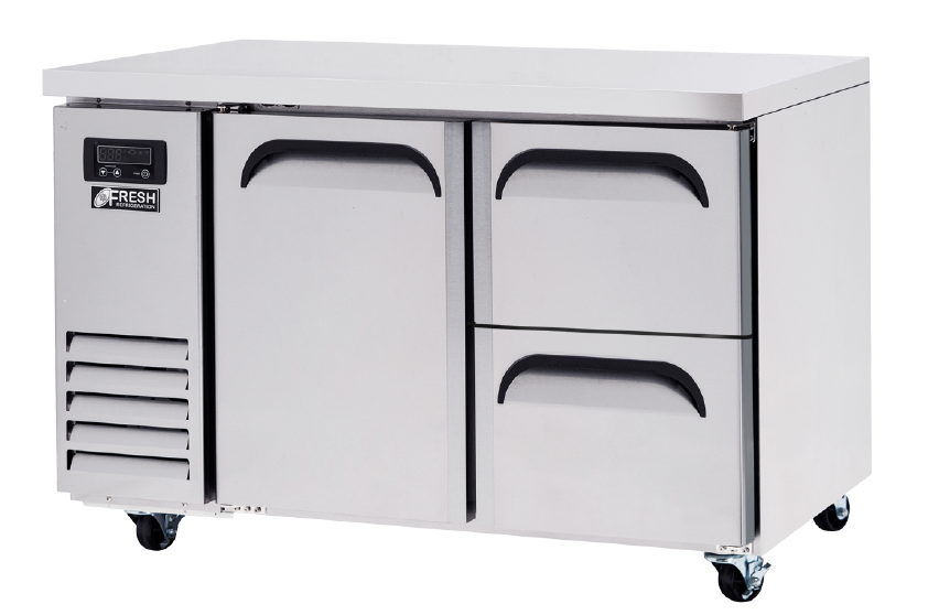 FT-1200F-D2* 1 DOOR AND 2 DRAWERS BENCH FREEZER