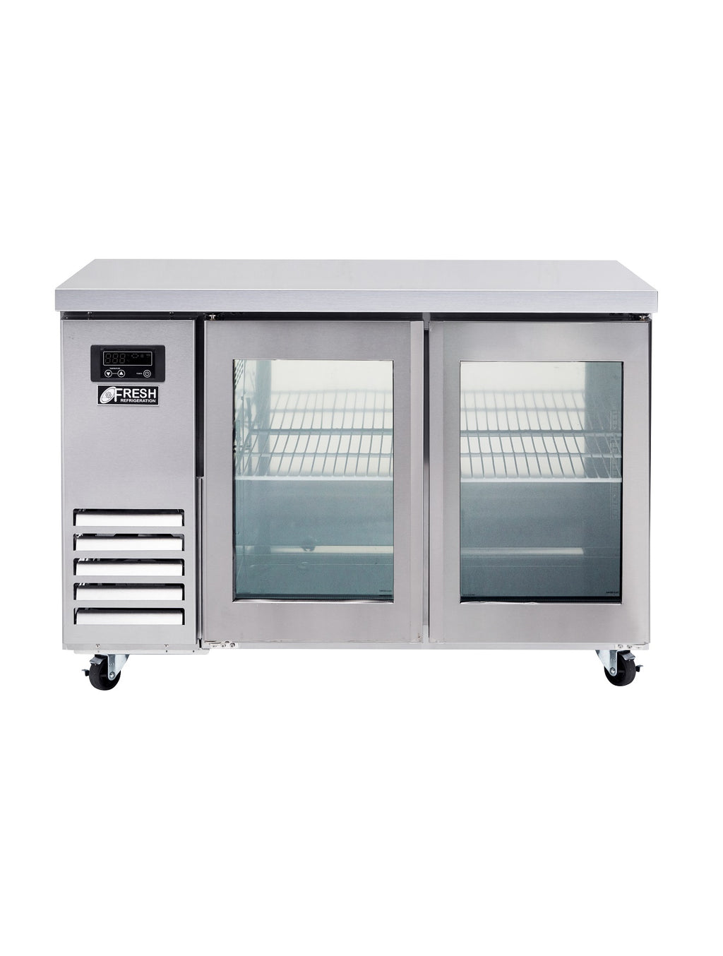 FT-1200RG GLASS DOOR BENCH FRIDGE