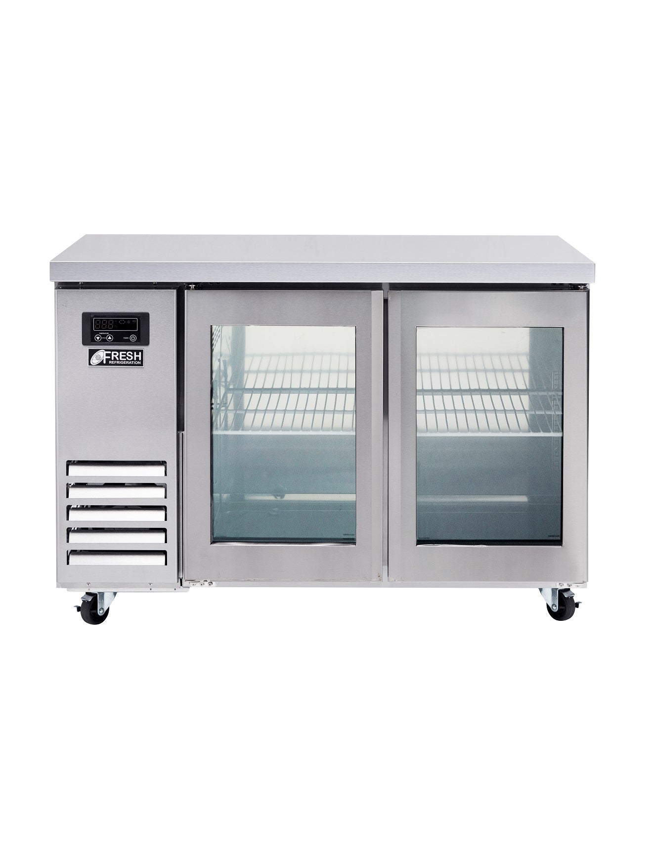 FT-1200RG GLASS DOOR BENCH FRIDGE