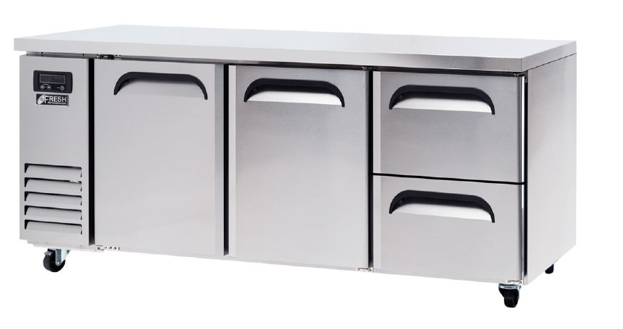 FT-1800R-D2* 2 DOORS AND 2 DRAWERS BENCH FRIDGE