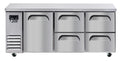 FT-1800R-D4* 1 DOOR AND 4 DRAWERS BENCH FRIDGE