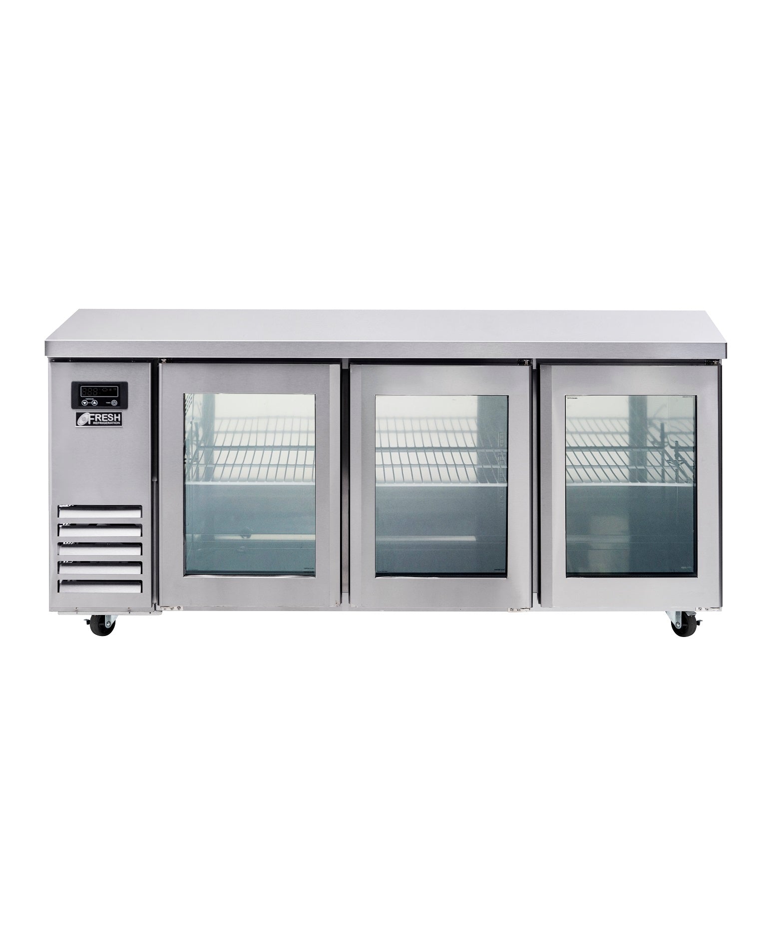 FT-2100RG* GLASS DOOR BENCH FRIDGE