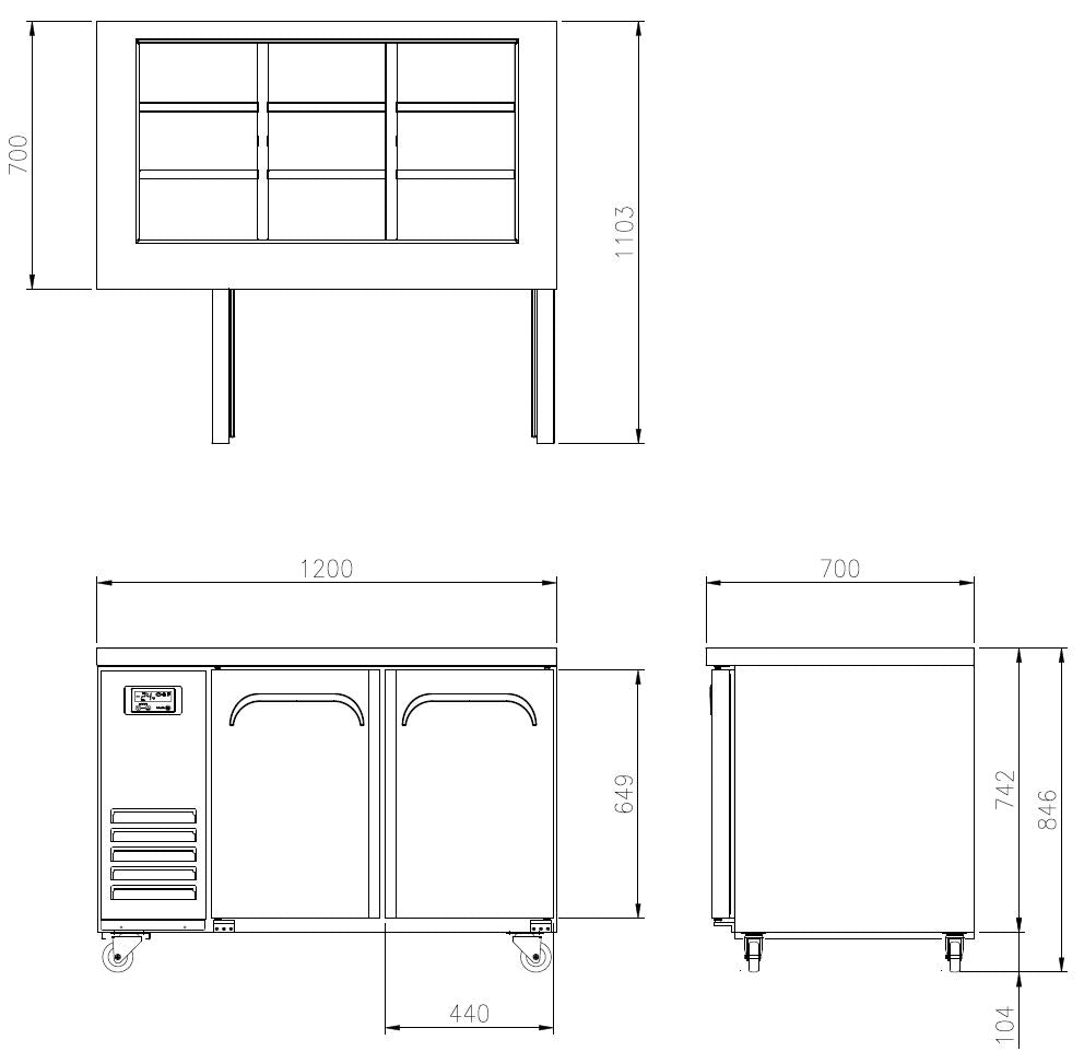 FTTB-1200R Salad Buffet Fridge