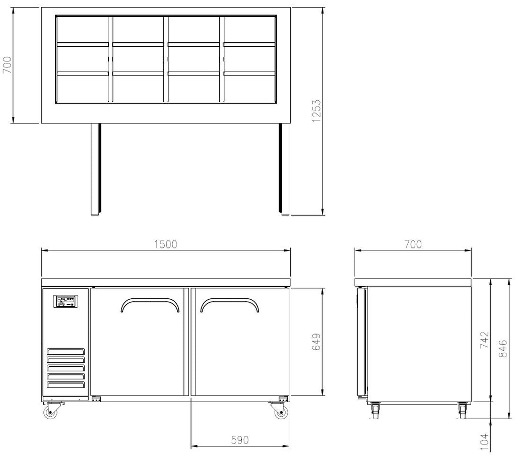 FTTB-1500R Salad Buffet Fridge