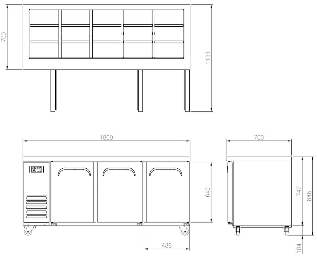 FTTB-1800R Salad Buffet Fridge