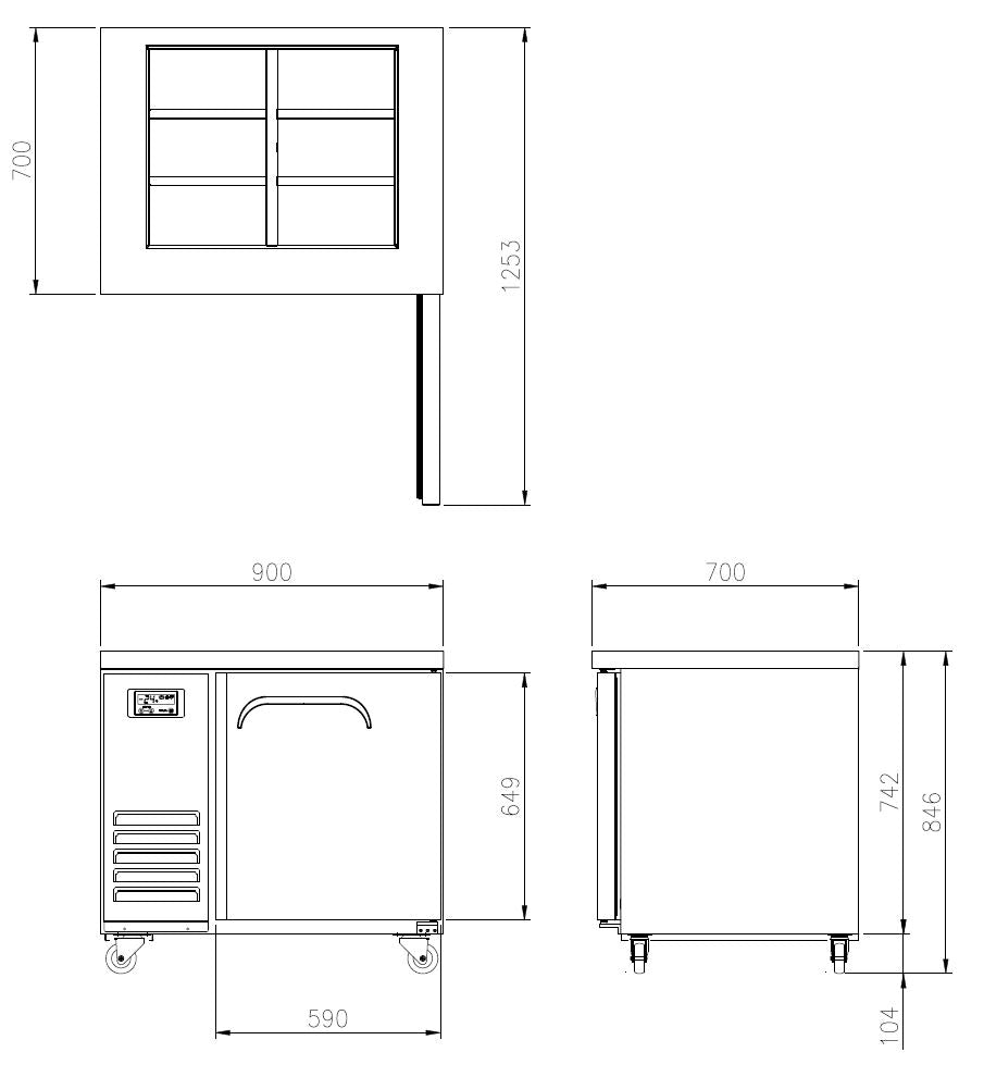 FTTB-900R* Salad Buffet Fridge