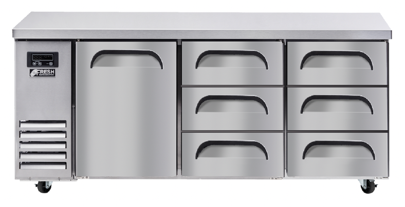FDU-18-SDD 1 DOOR AND 6 DRAWERS FRIDGE