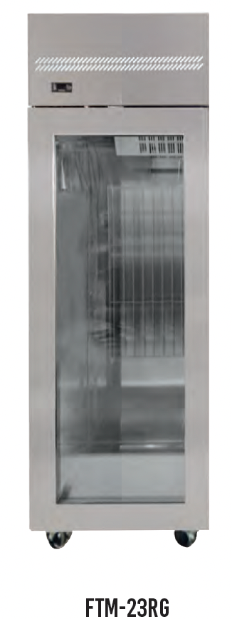 FTM-23RG Fridge Glass Door High Top Mount Upright