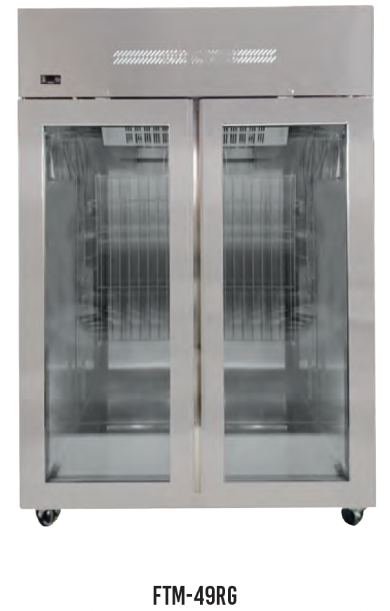 FTM-49RG Fridge Glass Door High Top Mount Upright